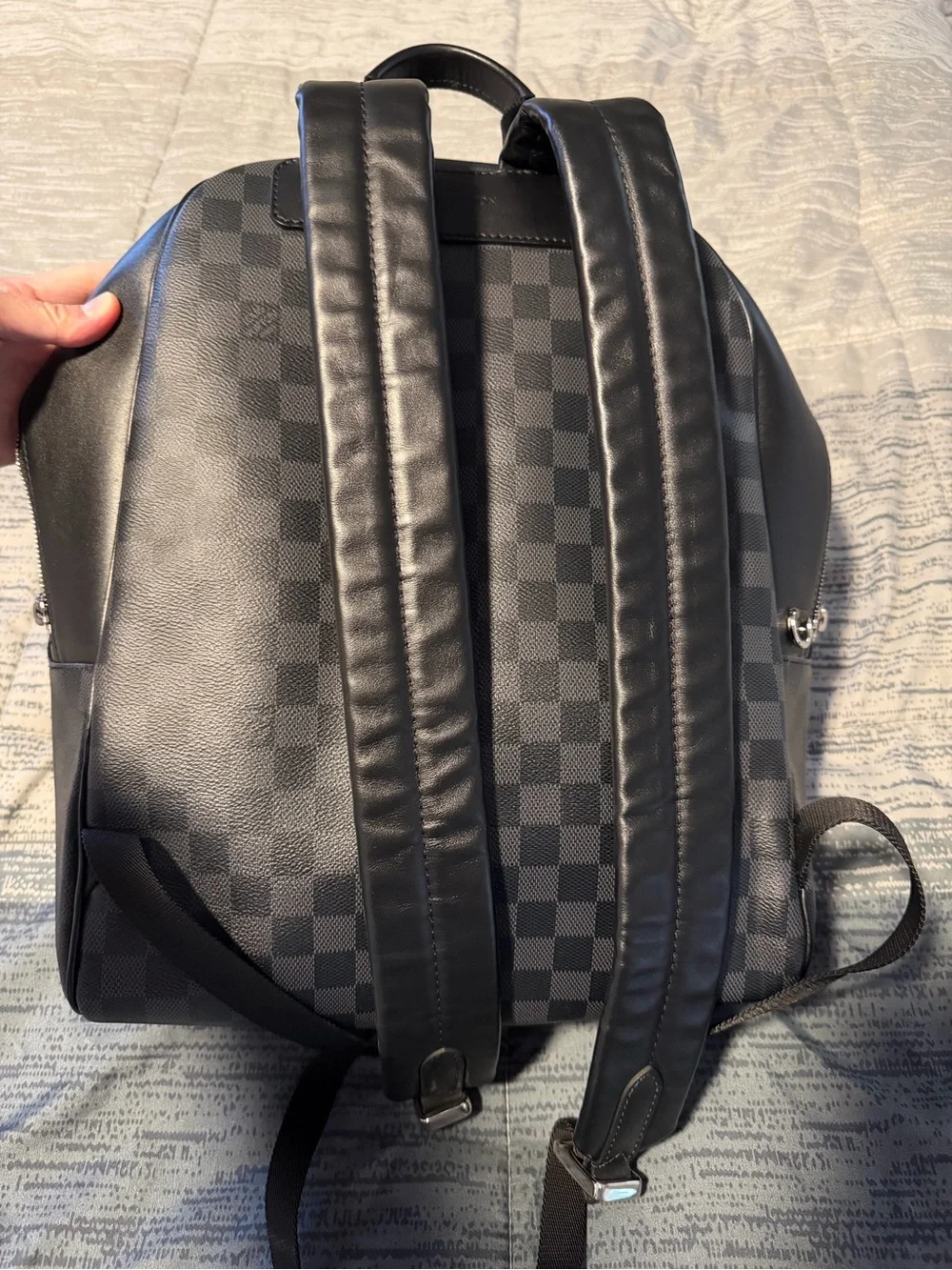 Authentic Louis Vuitton Josh Backpack in Damier Graphite